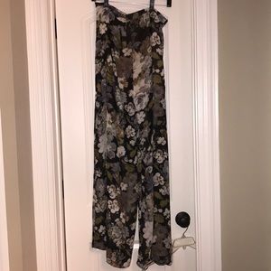 Floral palazzo pants (no stretch)